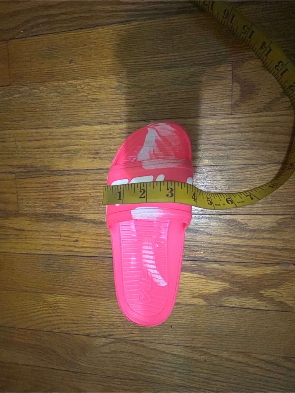 Fila Kids Pink Tie-Dye Logo‎ Slide Sandals Cushioned Footbed Size 3 New